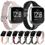 Per Fitbit Versa 2 Smart Watch Cinturino cinturino da polso in vera pelle, versione termoretraibile