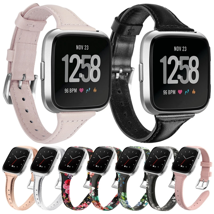 Per Fitbit Versa 2 Smart Watch Cinturino cinturino da polso in vera pelle, versione termoretraibile