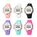 SKMEI 1720 Orologio elettronico con cinturino in silicone luminoso con display digitale a LED con quadrante rotondo