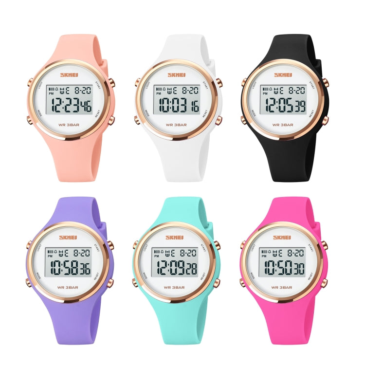 SKMEI 1720 Orologio elettronico con cinturino in silicone luminoso con display digitale a LED con quadrante rotondo