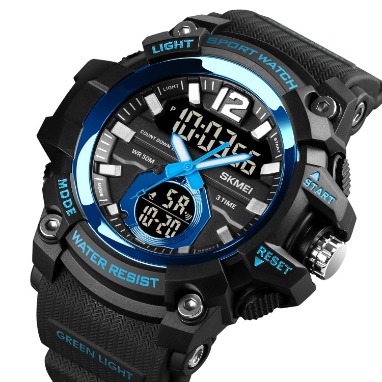 SKMEI 1725 Orologio elettronico luminoso a tre tempi con display digitale a LED