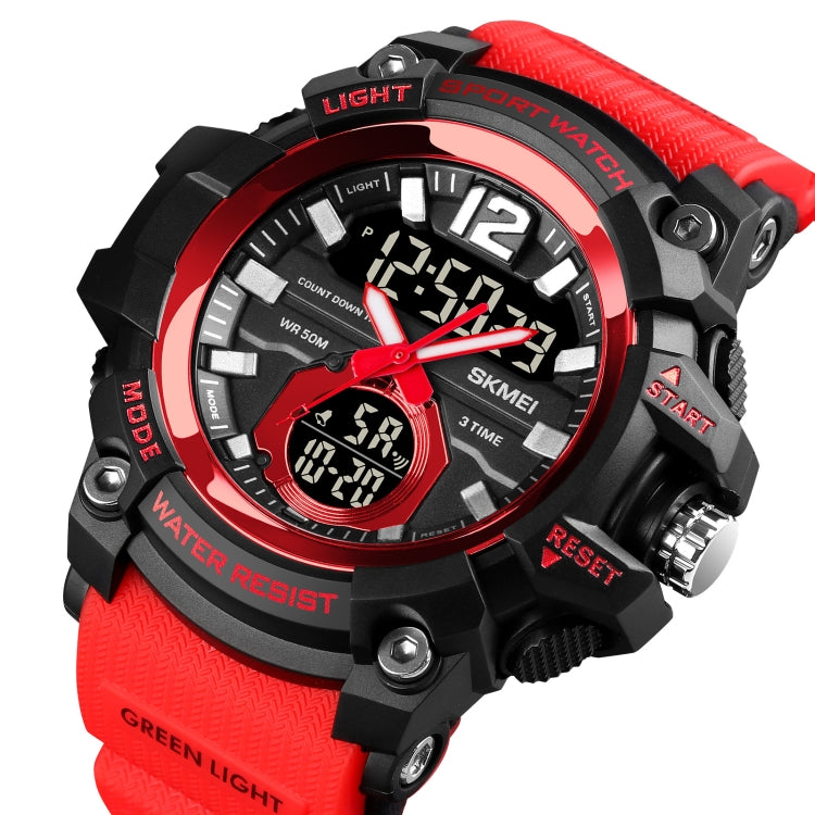 SKMEI 1725 Orologio elettronico luminoso a tre tempi con display digitale a LED