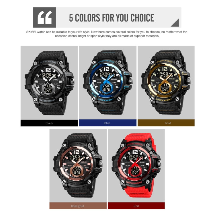 SKMEI 1725 Orologio elettronico luminoso a tre tempi con display digitale a LED