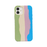 Custodia in silicone con trama spina di pesce per iPhone 11