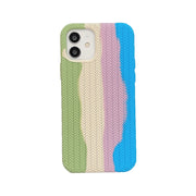 Custodia protettiva in silicone con trama a spina di pesce, For iPhone 11, For iPhone 12, For iPhone 12 Pro, For iPhone 12 Pro Max