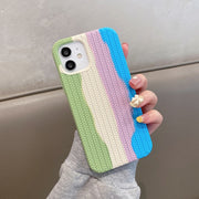 Custodia protettiva in silicone con trama a spina di pesce, For iPhone 11, For iPhone 12, For iPhone 12 Pro, For iPhone 12 Pro Max