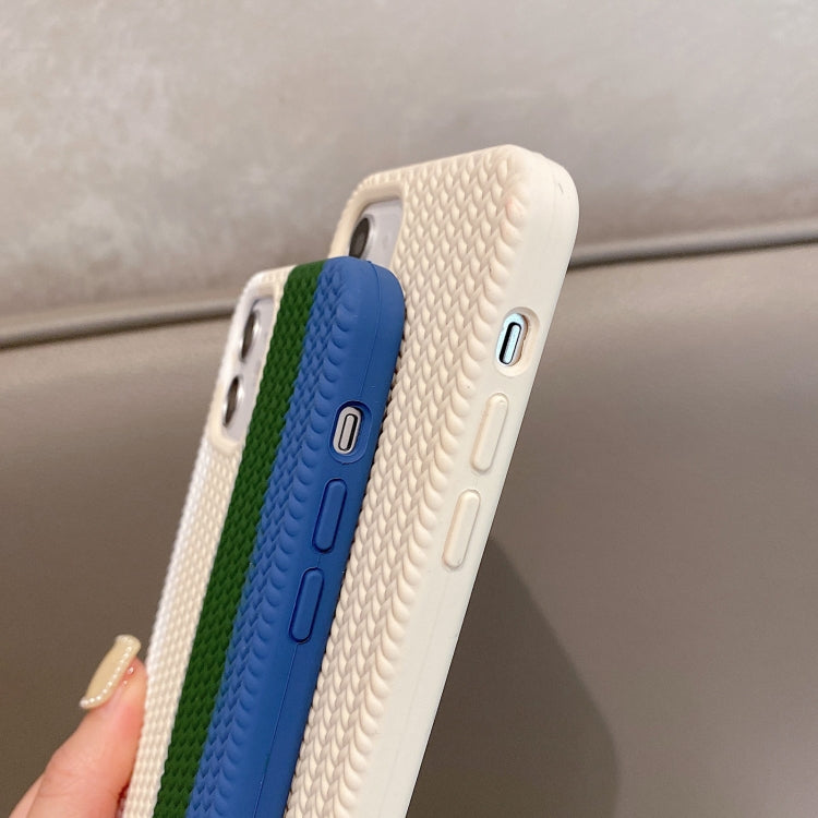 Custodia in silicone con trama spina di pesce per iPhone 11