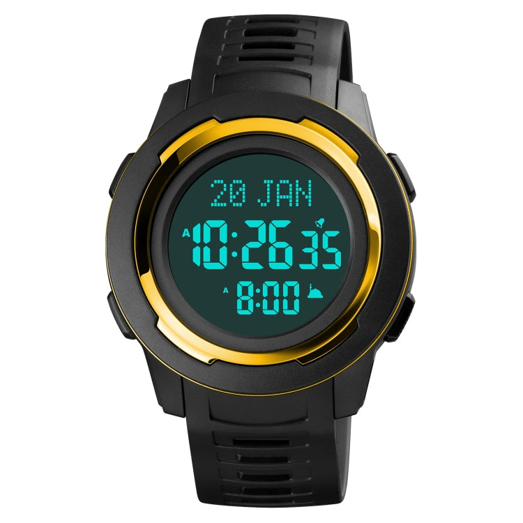 SKMEI 1729 Qibla Calendar Timing Orologio elettronico luminoso con display digitale a LED multifunzionale