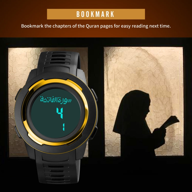 SKMEI 1729 Qibla Calendar Timing Orologio elettronico luminoso con display digitale a LED multifunzionale