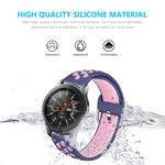 Per Galaxy Watch 46 / S3 / Huawei Watch GT 1/2 22mm Smart Watch cinturino da polso in silicone a doppio colore cinturino, L, S