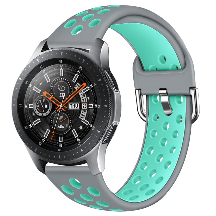 Per Galaxy Watch 46 / S3 / Huawei Watch GT 1/2 22mm Smart Watch cinturino da polso in silicone a doppio colore cinturino, L, S