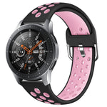 Per Galaxy Watch 46 / S3 / Huawei Watch GT 1/2 22mm Smart Watch cinturino da polso in silicone a doppio colore cinturino, L, S