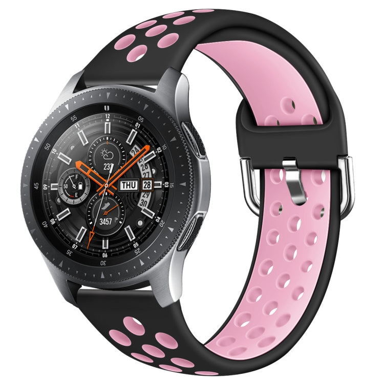 Per Galaxy Watch 46 / S3 / Huawei Watch GT 1/2 22mm Smart Watch cinturino da polso in silicone a doppio colore cinturino, L, S