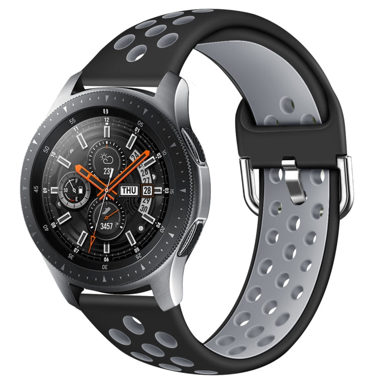 Per Galaxy Watch 46 / S3 / Huawei Watch GT 1/2 22mm Smart Watch cinturino da polso in silicone a doppio colore cinturino, L, S