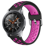 Per Galaxy Watch 46 / S3 / Huawei Watch GT 1/2 22mm Smart Watch cinturino da polso in silicone a doppio colore cinturino, L, S