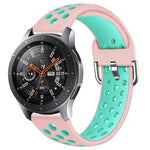 Per Galaxy Watch 46 / S3 / Huawei Watch GT 1/2 22mm Smart Watch cinturino da polso in silicone a doppio colore cinturino, L, S