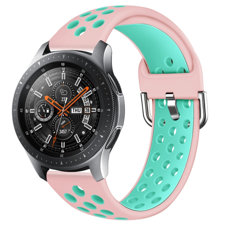 Per Galaxy Watch 46 / S3 / Huawei Watch GT 1/2 22mm Smart Watch cinturino da polso in silicone a doppio colore cinturino, L, S