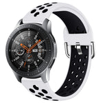 Per Galaxy Watch 46 / S3 / Huawei Watch GT 1/2 22mm Smart Watch cinturino da polso in silicone a doppio colore cinturino, L, S