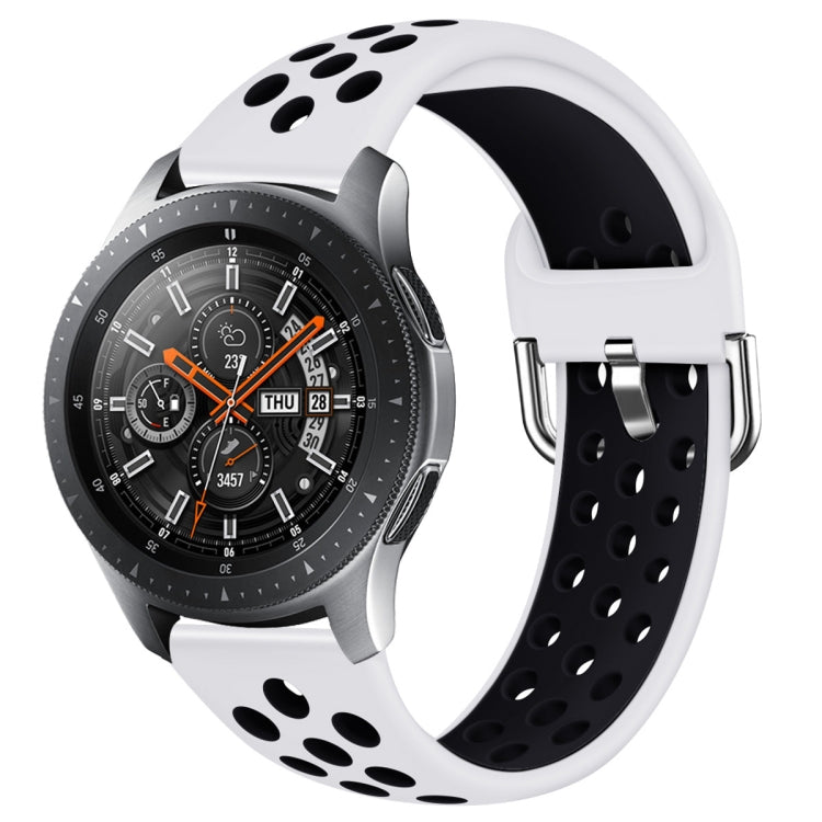Per Galaxy Watch 46 / S3 / Huawei Watch GT 1/2 22mm Smart Watch cinturino da polso in silicone a doppio colore cinturino, L, S