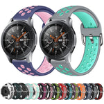 Per Galaxy Watch 46 / S3 / Huawei Watch GT 1/2 22mm Smart Watch cinturino da polso in silicone a doppio colore cinturino, L, S