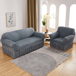 Copridivano stile gonna a copertura totale elastica universale Four Seasons, dimensioni: singolo S 90-140 cm