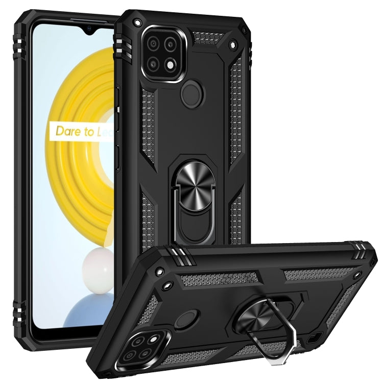 Custodia protettiva antiurto in TPU + PC con supporto girevole a 360 gradi, For OPPO Realme C21