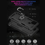 Custodia protettiva antiurto in TPU + PC con supporto girevole a 360 gradi, For OPPO Realme C21
