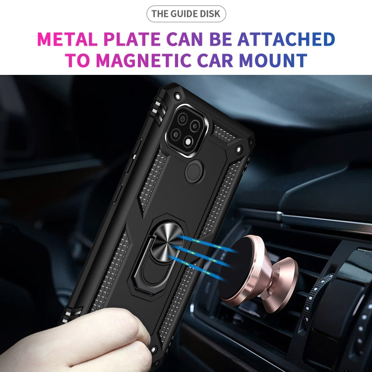 Custodia protettiva antiurto in TPU + PC con supporto girevole a 360 gradi, For OPPO Realme C21