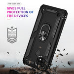 Custodia protettiva antiurto in TPU + PC con supporto girevole a 360 gradi, For OPPO Realme C21
