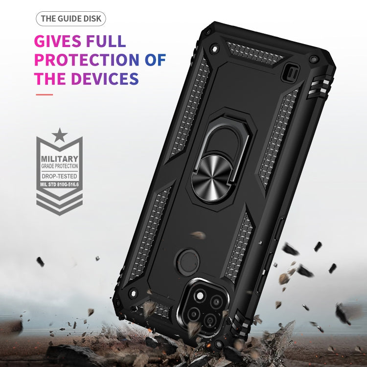 Custodia protettiva antiurto in TPU + PC con supporto girevole a 360 gradi, For OPPO Realme C21