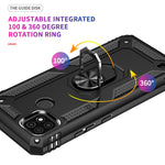 Custodia protettiva antiurto in TPU + PC con supporto girevole a 360 gradi, For OPPO Realme C21