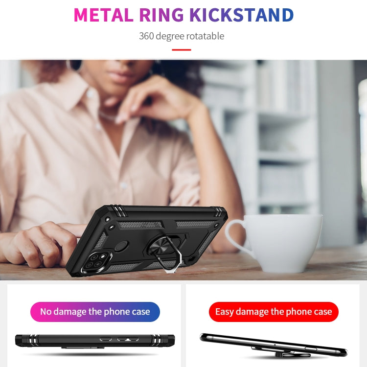 Custodia protettiva antiurto in TPU + PC con supporto girevole a 360 gradi, For OPPO Realme C21