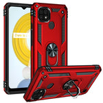 Custodia protettiva antiurto in TPU + PC con supporto girevole a 360 gradi, For OPPO Realme C21
