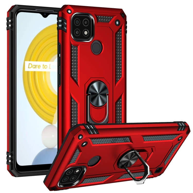 Custodia protettiva antiurto in TPU + PC con supporto girevole a 360 gradi, For OPPO Realme C21