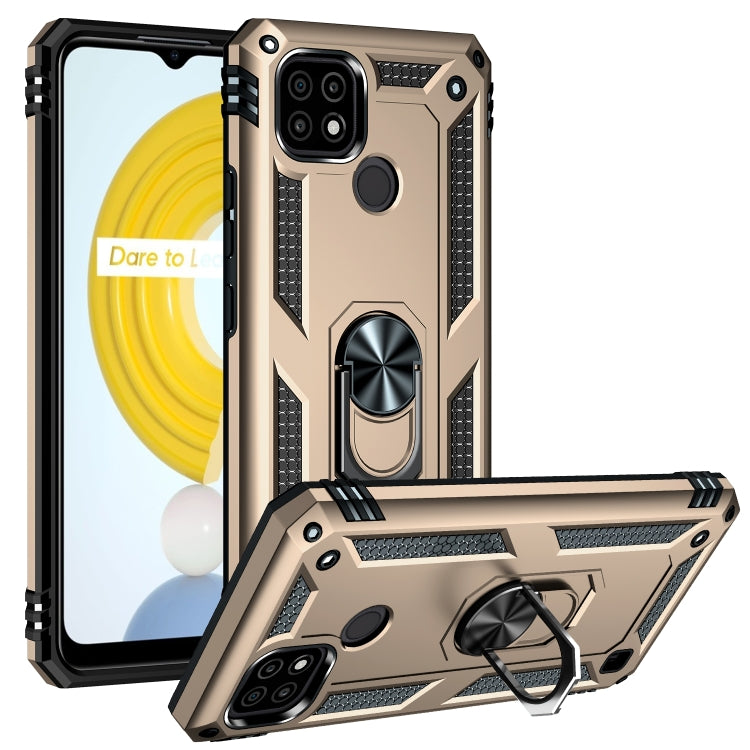 Custodia protettiva antiurto in TPU + PC con supporto girevole a 360 gradi, For OPPO Realme C21
