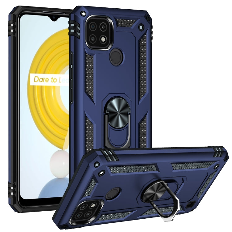 Custodia protettiva antiurto in TPU + PC con supporto girevole a 360 gradi, For OPPO Realme C21
