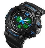 SKMEI 1742 Orologio elettronico da uomo sportivo antiurto con display digitale a LED a quattro schermi