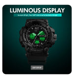 SKMEI 1742 Orologio elettronico da uomo sportivo antiurto con display digitale a LED a quattro schermi