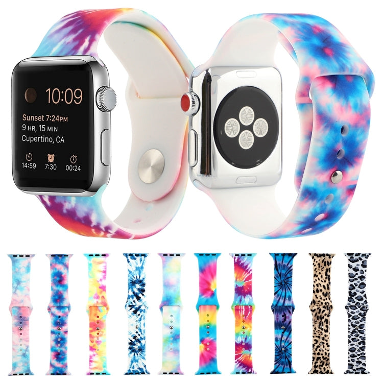 Cinturino di ricambio con motivo in silicone verniciato per Apple Watch Series, 7 41mm / 6 & SE & 5 & 4 40mm / 3 & 2 & 1 38mm, 7 45mm / 6 & SE & 5 & 4 44mm / 3 & 2 & 1 42mm