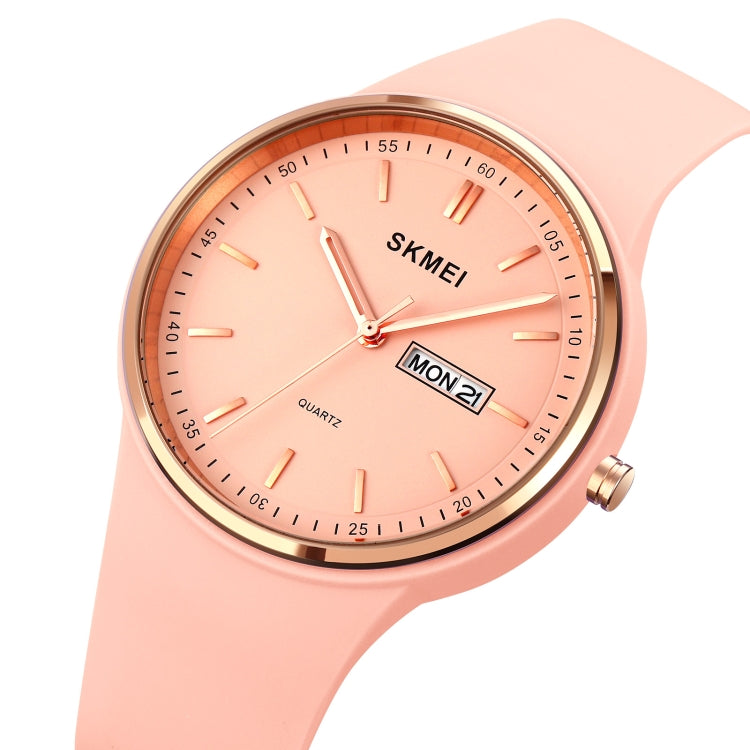 SKMEI 1747 Orologio al quarzo da donna con cinturino in silicone con quadrante a scala semplice