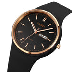 SKMEI 1747 Orologio al quarzo da donna con cinturino in silicone con quadrante a scala semplice