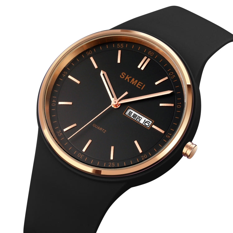 SKMEI 1747 Orologio al quarzo da donna con cinturino in silicone con quadrante a scala semplice