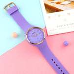SKMEI 1747 Orologio al quarzo da donna con cinturino in silicone con quadrante a scala semplice