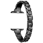 Cinturino di ricambio per cinturino di ricambio in lega di alluminio con tre perline da 14 mm per Apple Watch Series, 7 41mm / 6 & SE & 5 & 4 40mm / 3 & 2 & 1 38mm, 7 45mm / 6 & SE & 5 & 4 44mm / 3 & 2 & 1 42mm