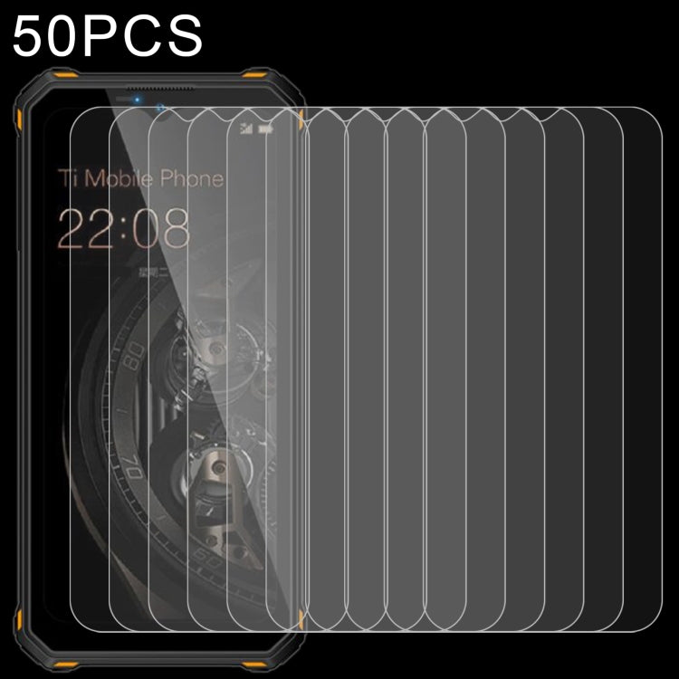 50 pellicole in vetro temperato da 0,26 mm 9H 2,5D, For Oukitel Bison 2021 F150 (50 PCS), For Oukitel WP13 / WP13 5G (50 PCS), For Oukitel WP15 (50 PCS), For Cubot KingKong 7 (50 PCS)