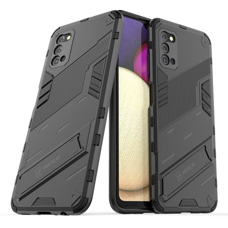Punk Armor 2 in 1 PC + custodia antiurto in TPU con supporto invisibile, For Samsung Galaxy A03s EU Version