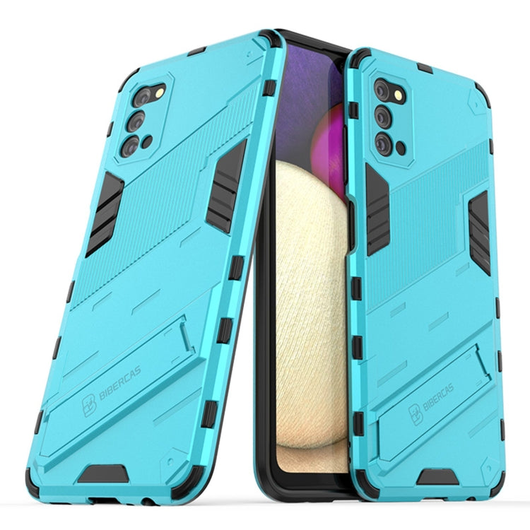 Punk Armor 2 in 1 PC + custodia antiurto in TPU con supporto invisibile, For Samsung Galaxy A03s EU Version
