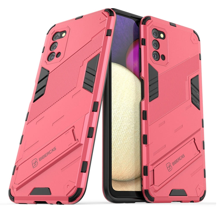 Punk Armor 2 in 1 PC + custodia antiurto in TPU con supporto invisibile, For Samsung Galaxy A03s EU Version