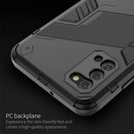 Punk Armor 2 in 1 PC + custodia antiurto in TPU con supporto invisibile, For Samsung Galaxy A03s EU Version