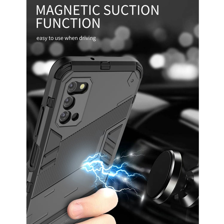 Punk Armor 2 in 1 PC + custodia antiurto in TPU con supporto invisibile, For Samsung Galaxy A03s EU Version